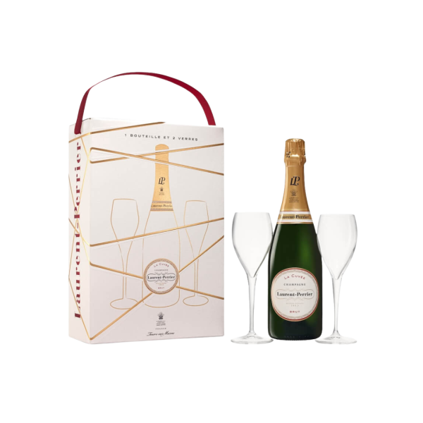 Laurent-Perrier La Cuvée Brut & 2 Verres - Coffret Cadeau
