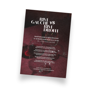 Masterclass & Dégustation : Rive Gauche vs Rive Droite - 12 mars 2026