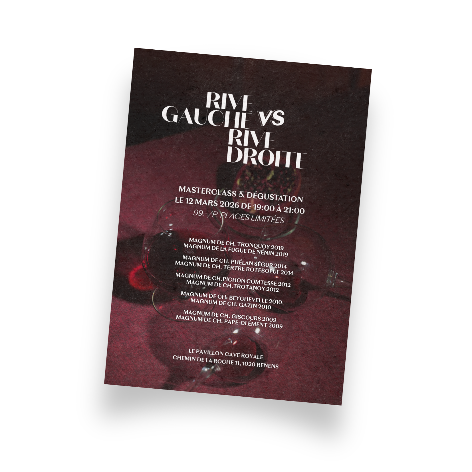 Masterclass & Dégustation : Rive Gauche vs Rive Droite - 12 mars 2026